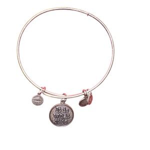 Alex and Ani It‎ Is What It Is Charm Bangle Bracelet Silver Tone